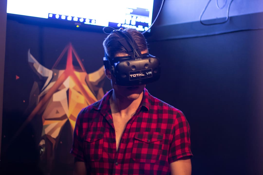 Guest immersed in a VR game at Total VR